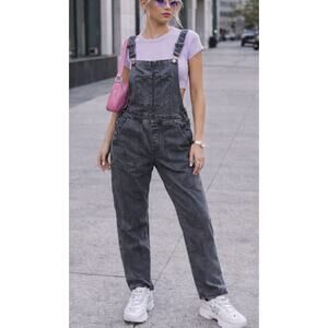 American Eagle Y2K Denim Overalls Small Black Retro 90s Indie Grunge Streetwear